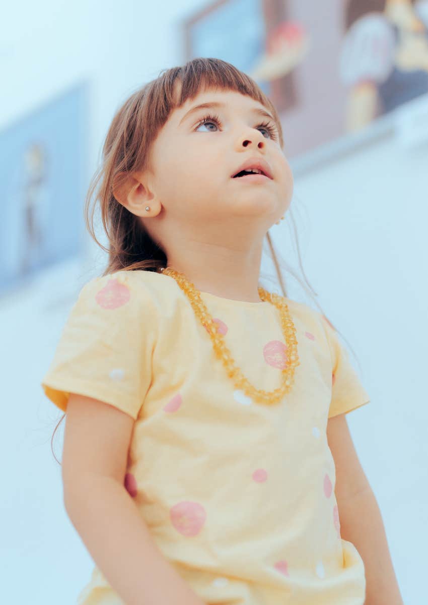 curious child learning at museum