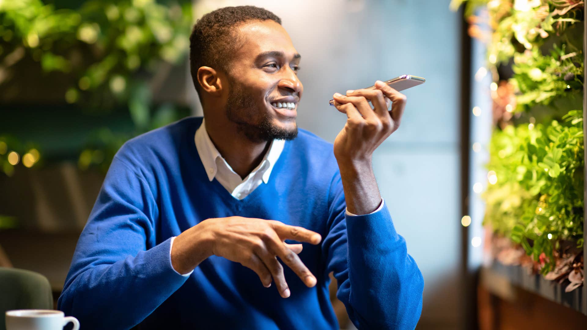 man on the phone negotiating his bills and rates
