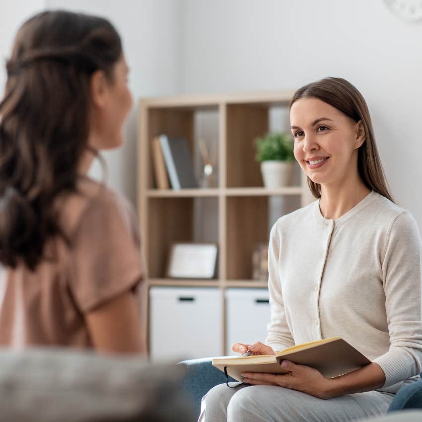 woman in therapy with breakthroughs