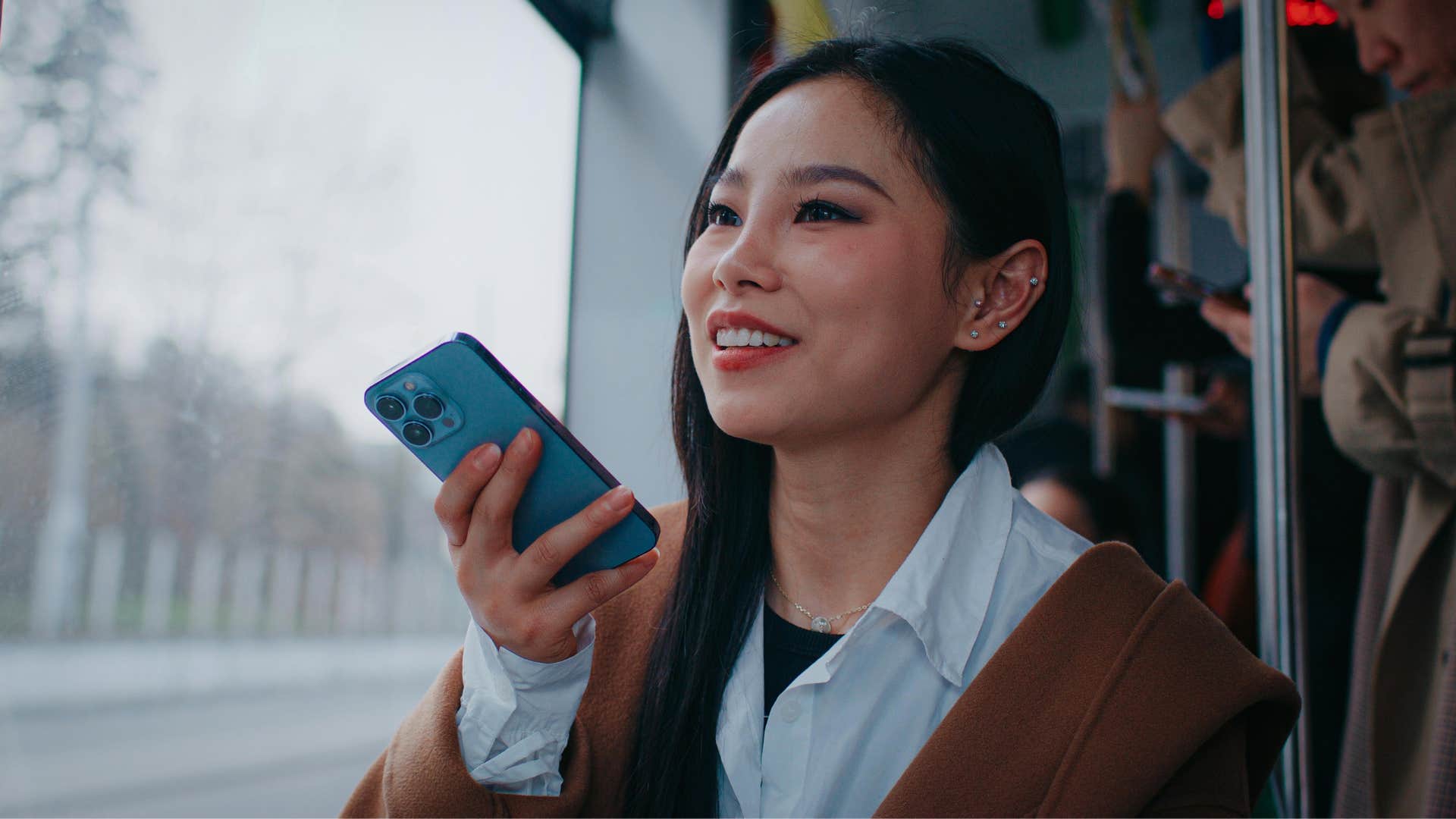 woman on the phone telling friend she will do her best