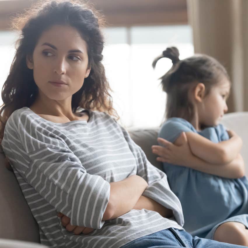 woman whose family is too close having trouble balancing life and parenting