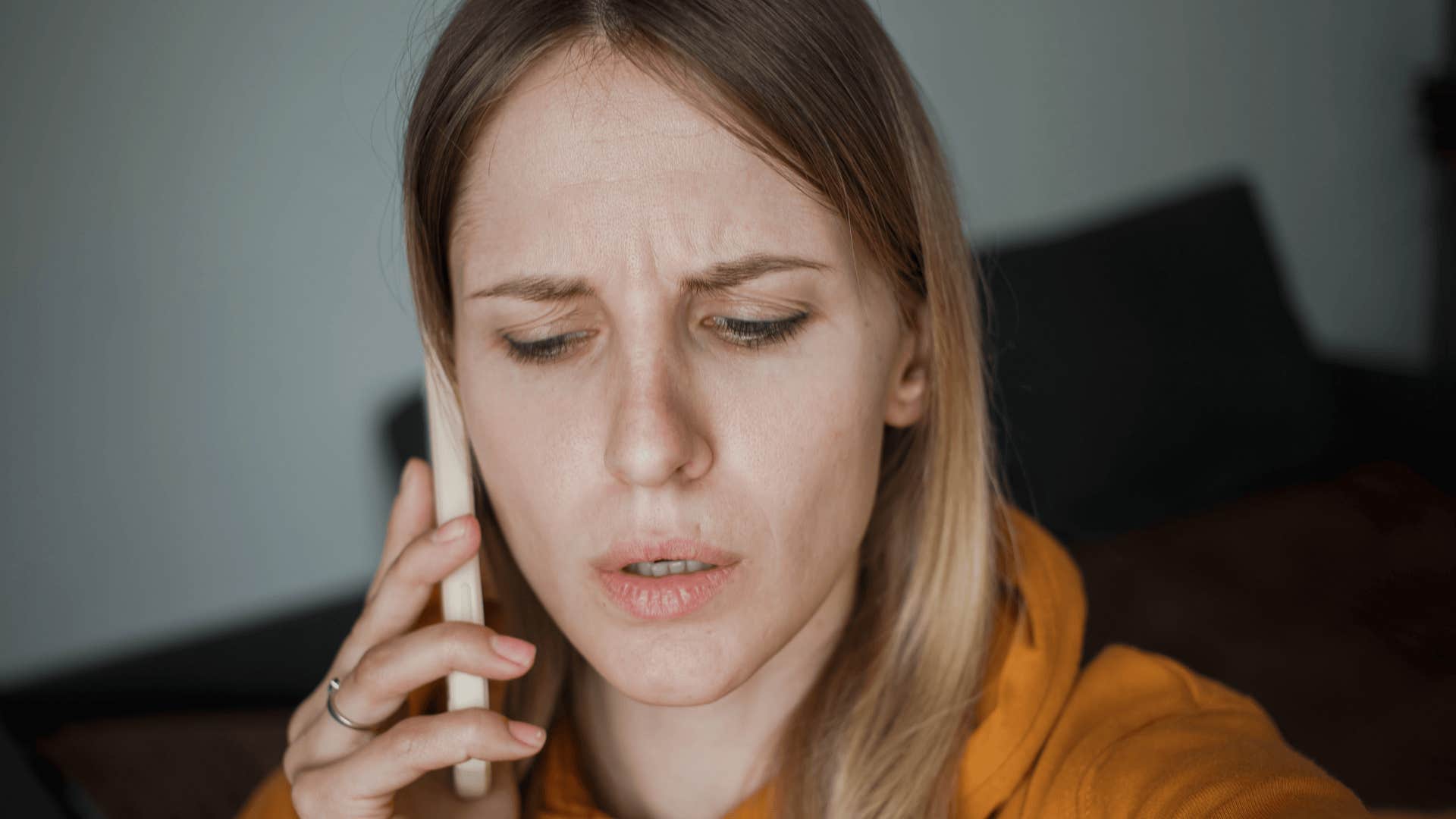 woman is sad her friend didn't show up to celebrate her win