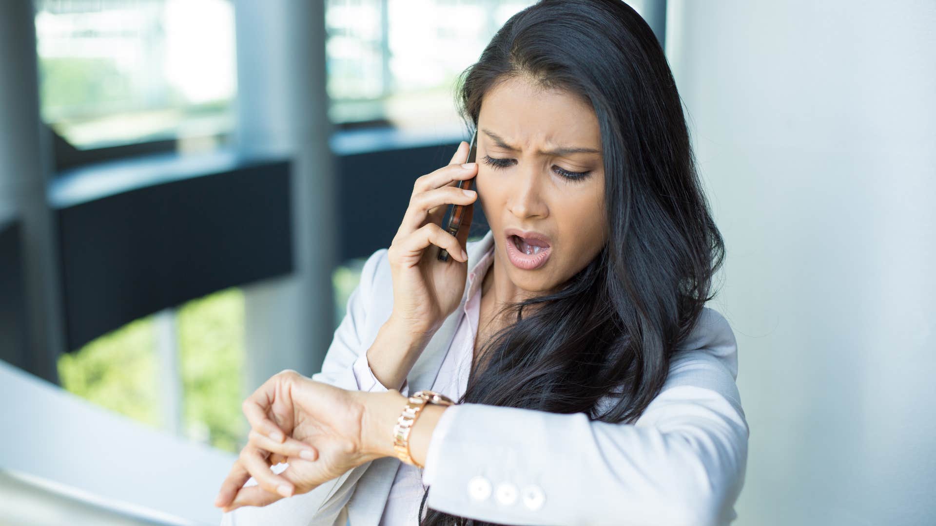 woman who needs to slow down where tranquility disappeared from life