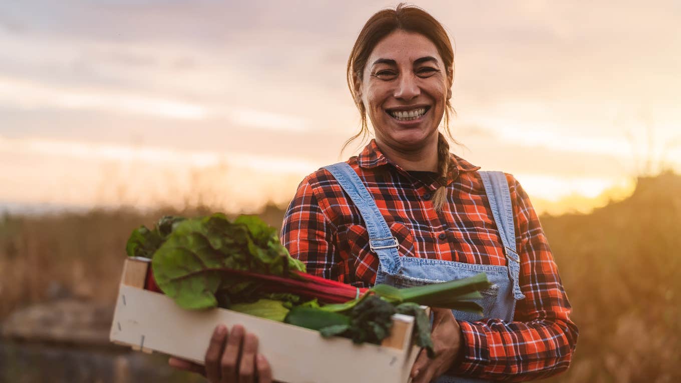 Only One Country Produces Enough Food To Feed All Of Its Citizens farmer in the only country that provides enough food to feed all of its citizens