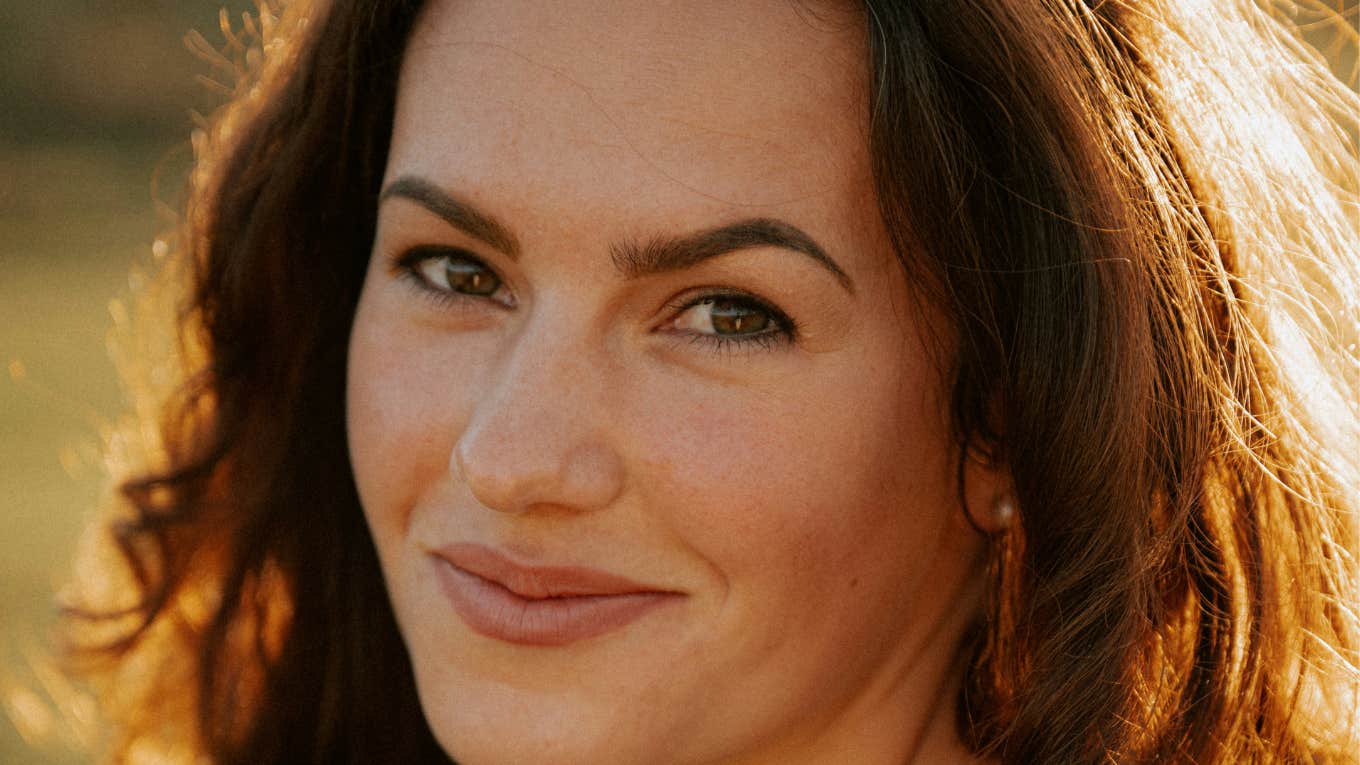 Woman creates soul connection with person she loves.