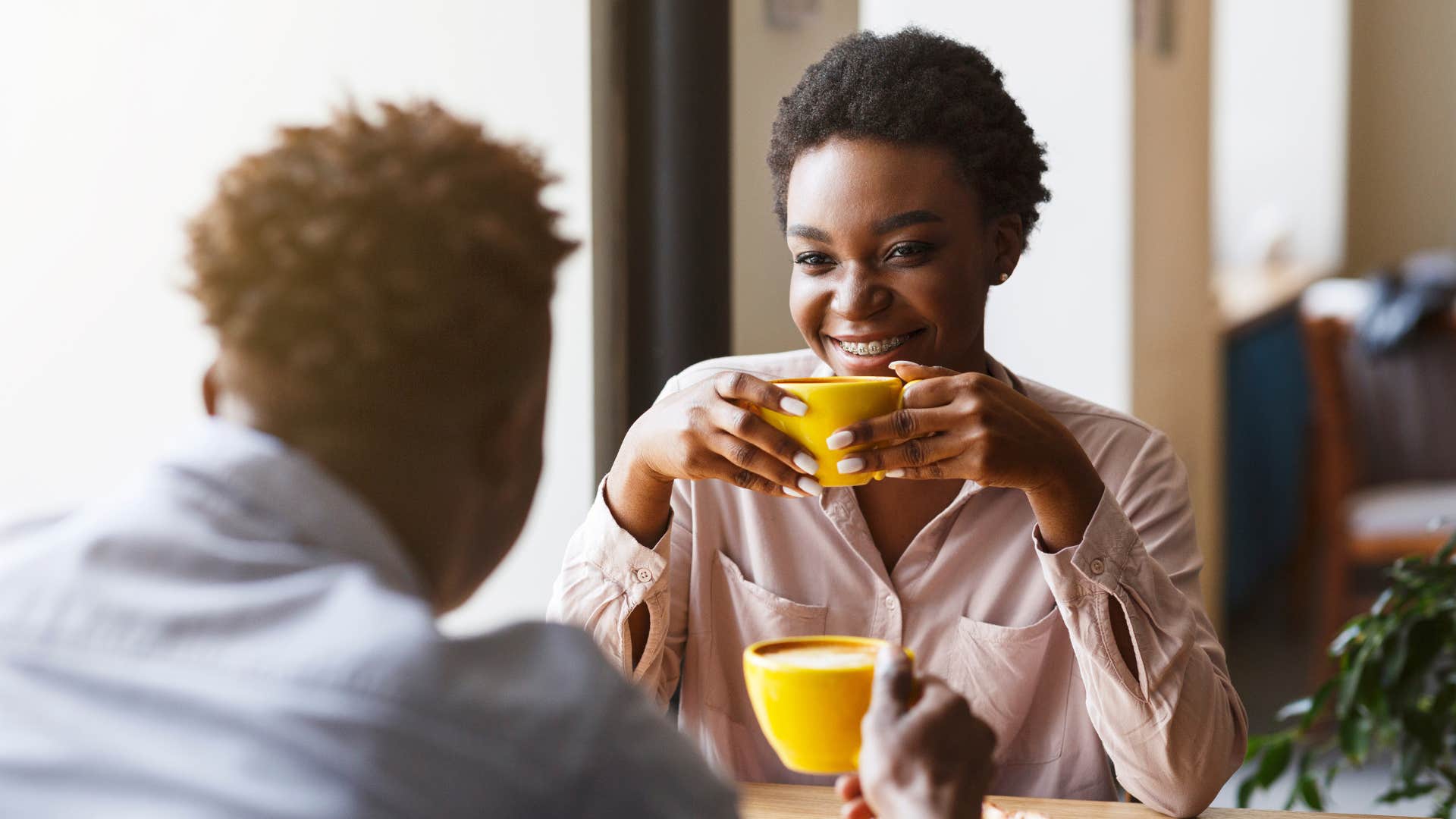 Deeply desirable man on date doesn't brag