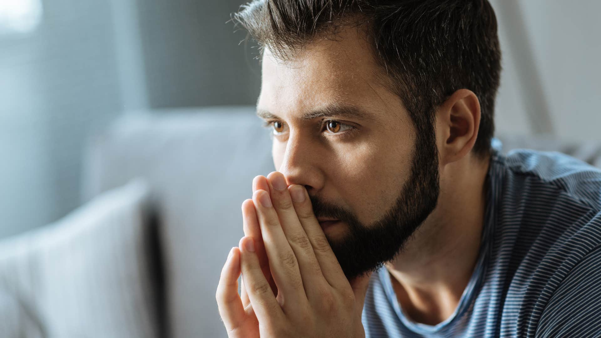 man living in energies that repel love into his life