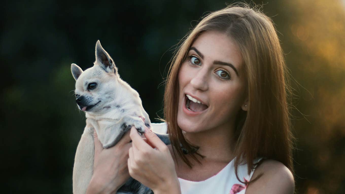 What Your Dog’s Breed Secretly Reveals About Your Dating Personality Dog breed reveals woman's dating personality.