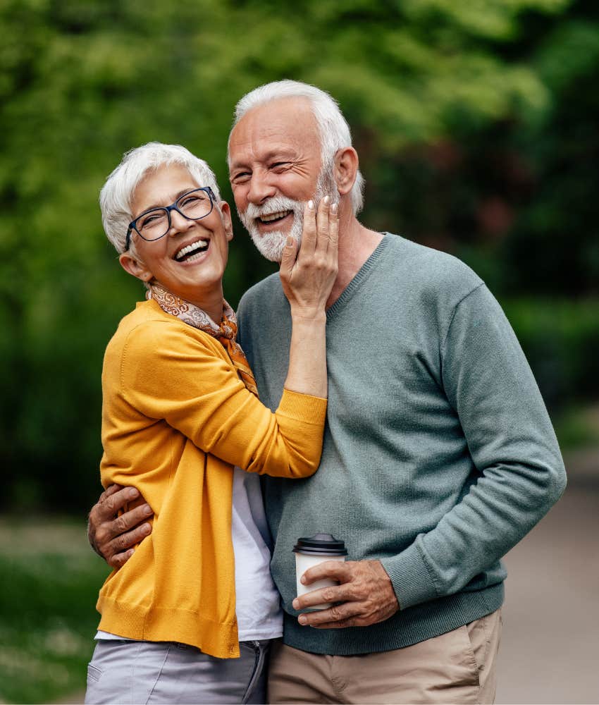 woman tells happy man he is attractive
