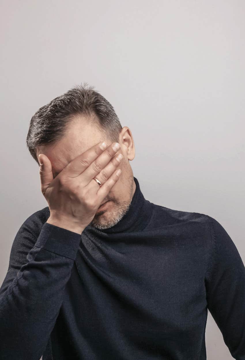 frustrated man losing respect for woman in their life