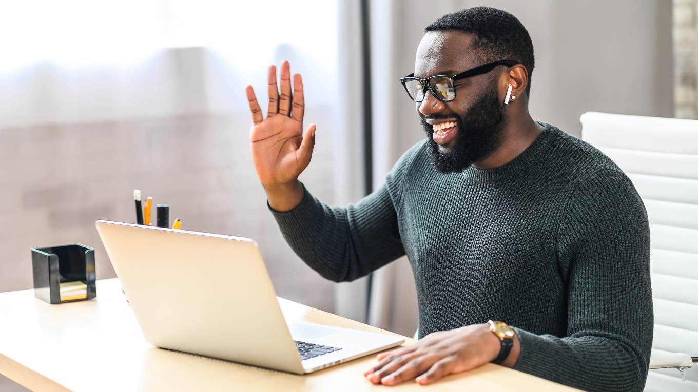 Girlfriend Feels ‘Betrayed’ After Eavesdropping On Boyfriend’s Therapy Session man on telehealth therapy session