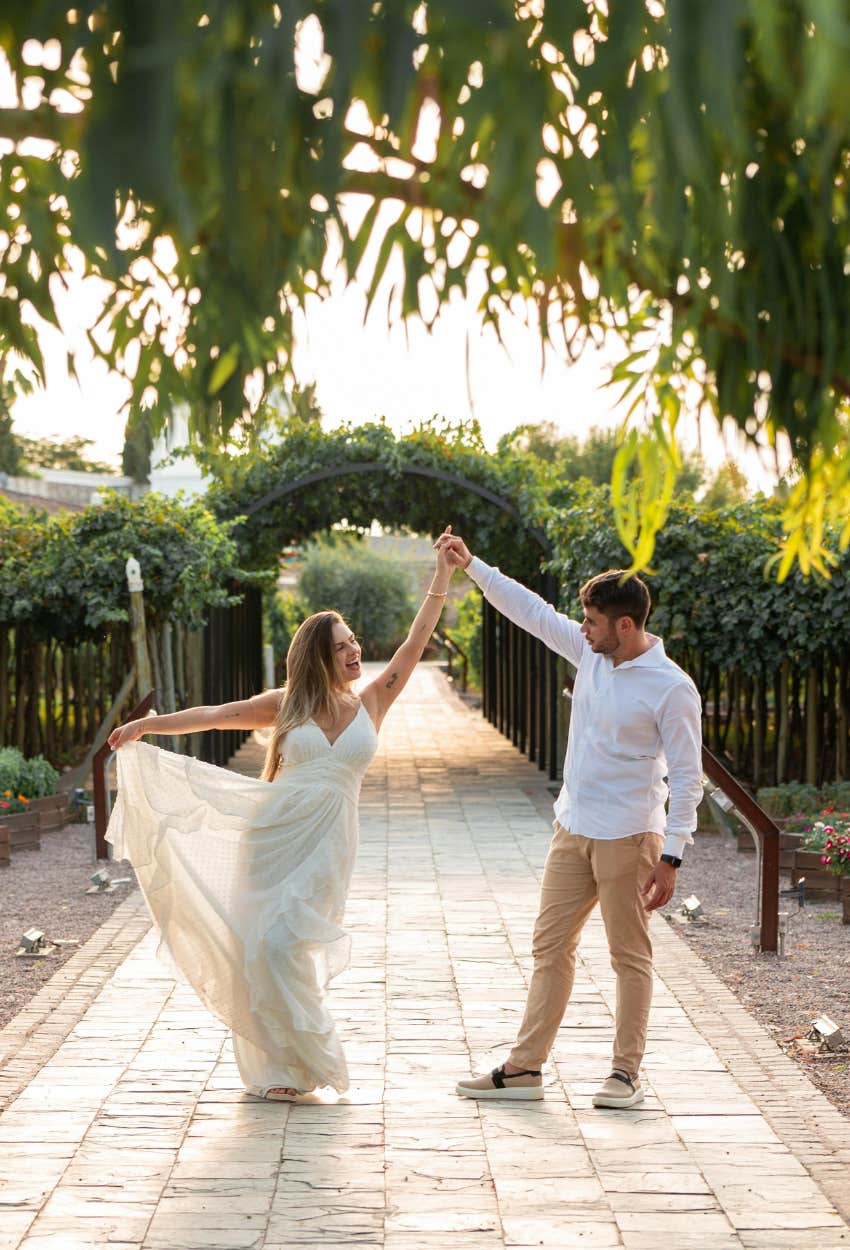 bride and groom that left guests to bake in the sun during silent vows