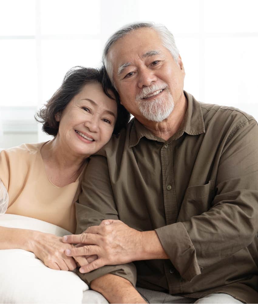 Married couple feel good in love