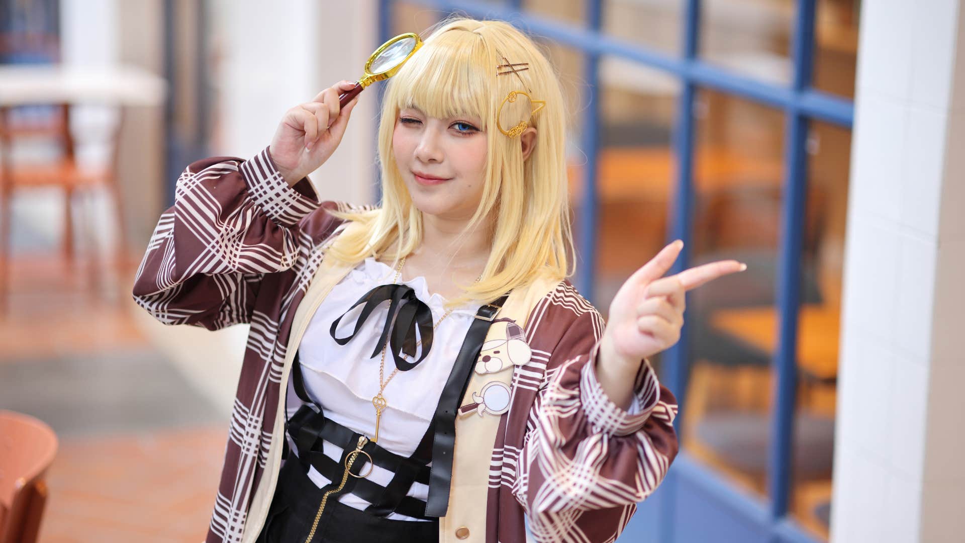 woman cosplaying as character