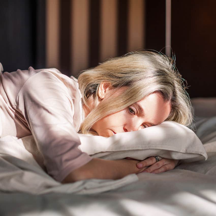 upset woman in midlife