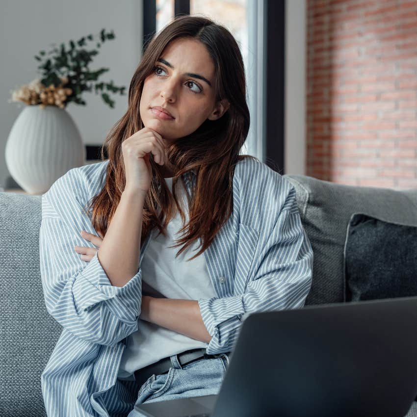woman who can't stop thinking about someone focusing on what she didn't like