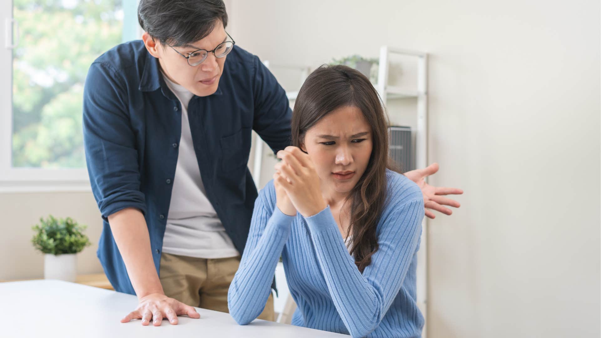 couple having a fight about family