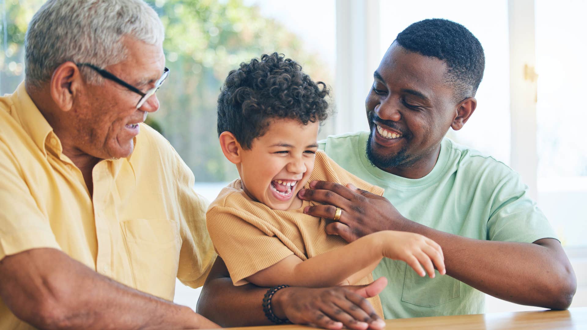 good dads show love to their adult kids by babysitting