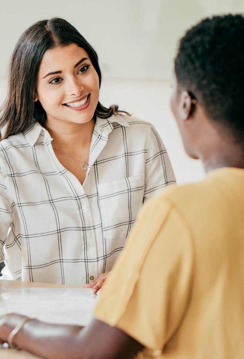women in job interview