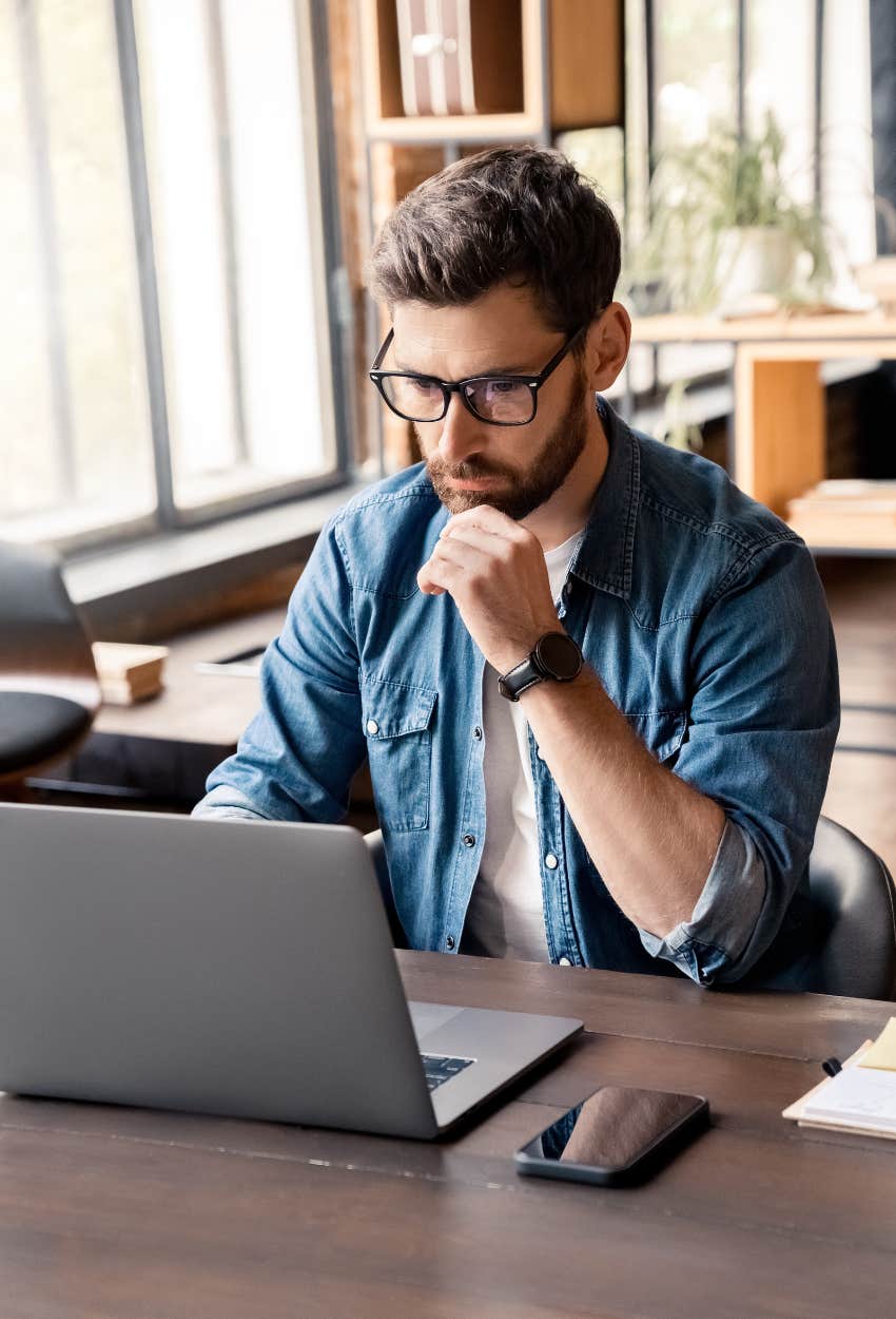 man at work who has a conscientious spouse who helped increase salary and get promotions