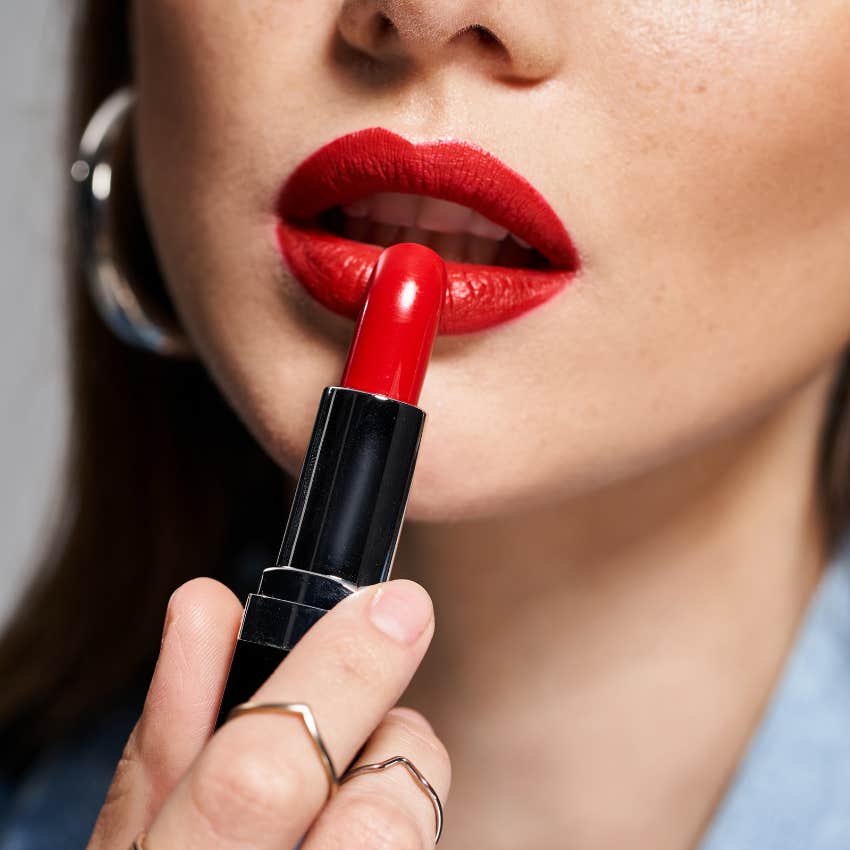 woman with beauty habit