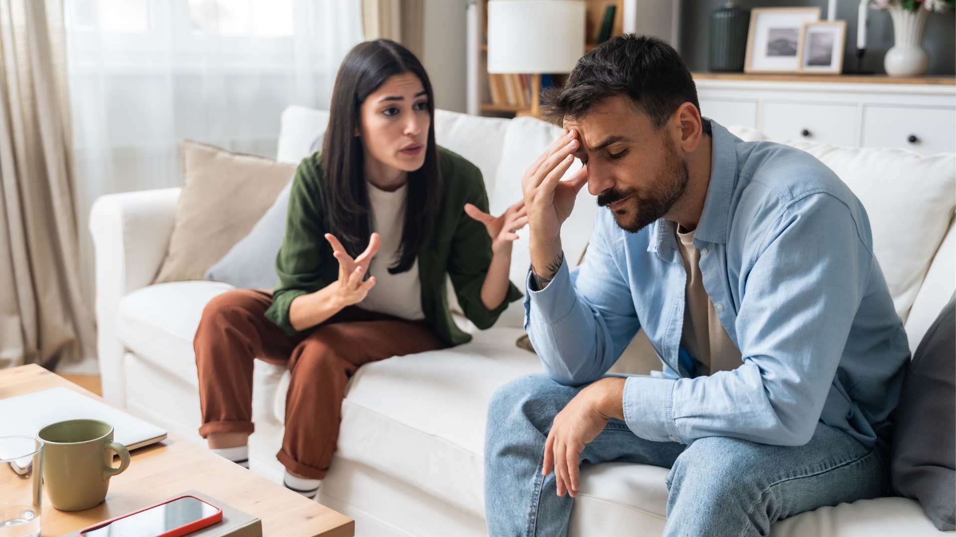wife telling her husband to stop comparing her to other women