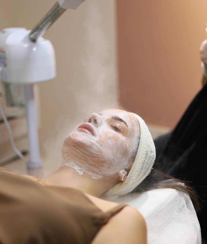 woman receiving beauty treatment