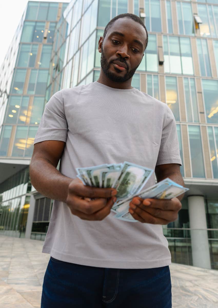 man being smart with money