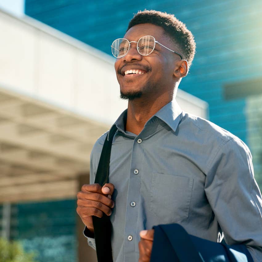 happy man with simple change in his posture