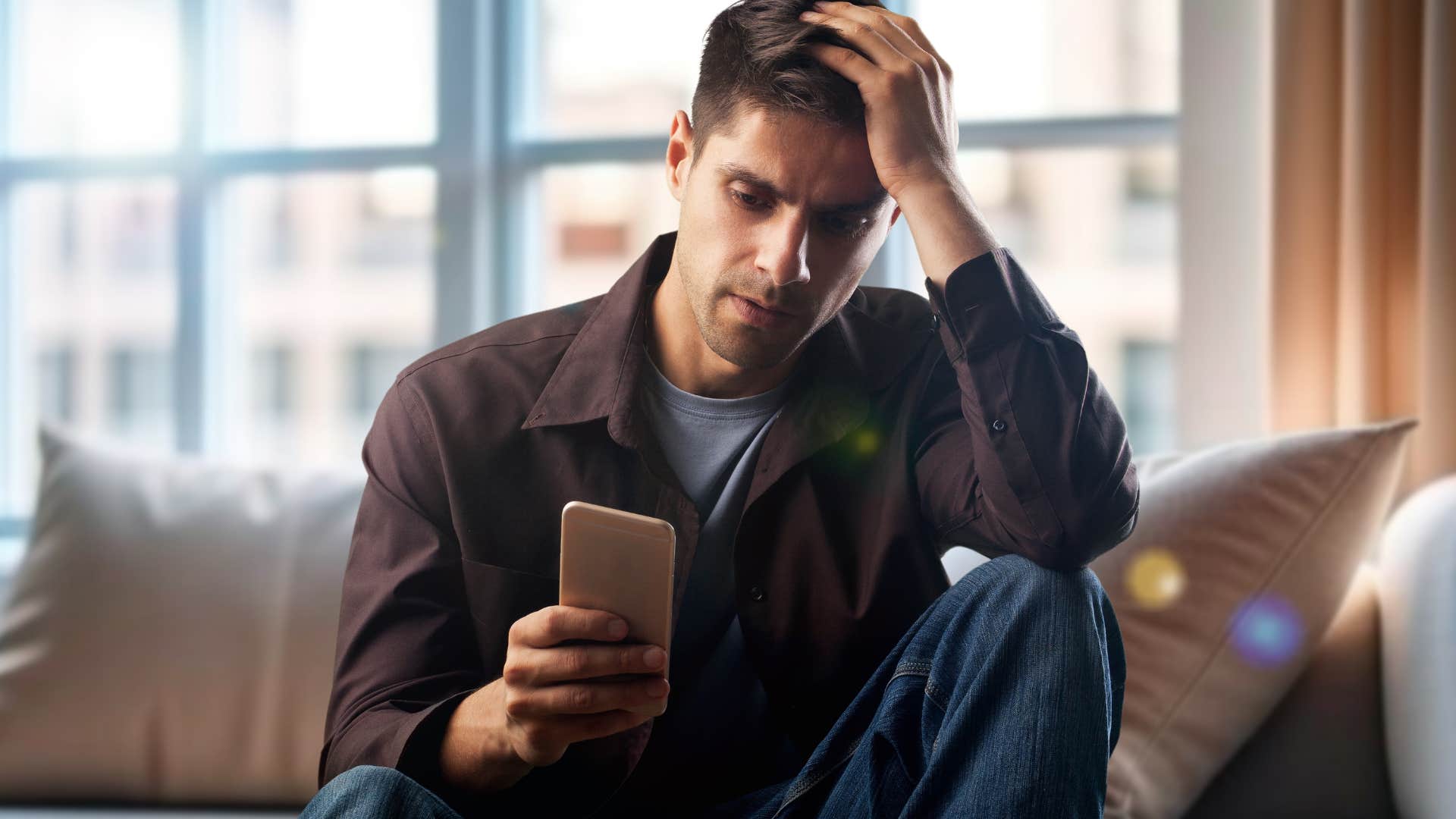 sad man realizing you can't change people