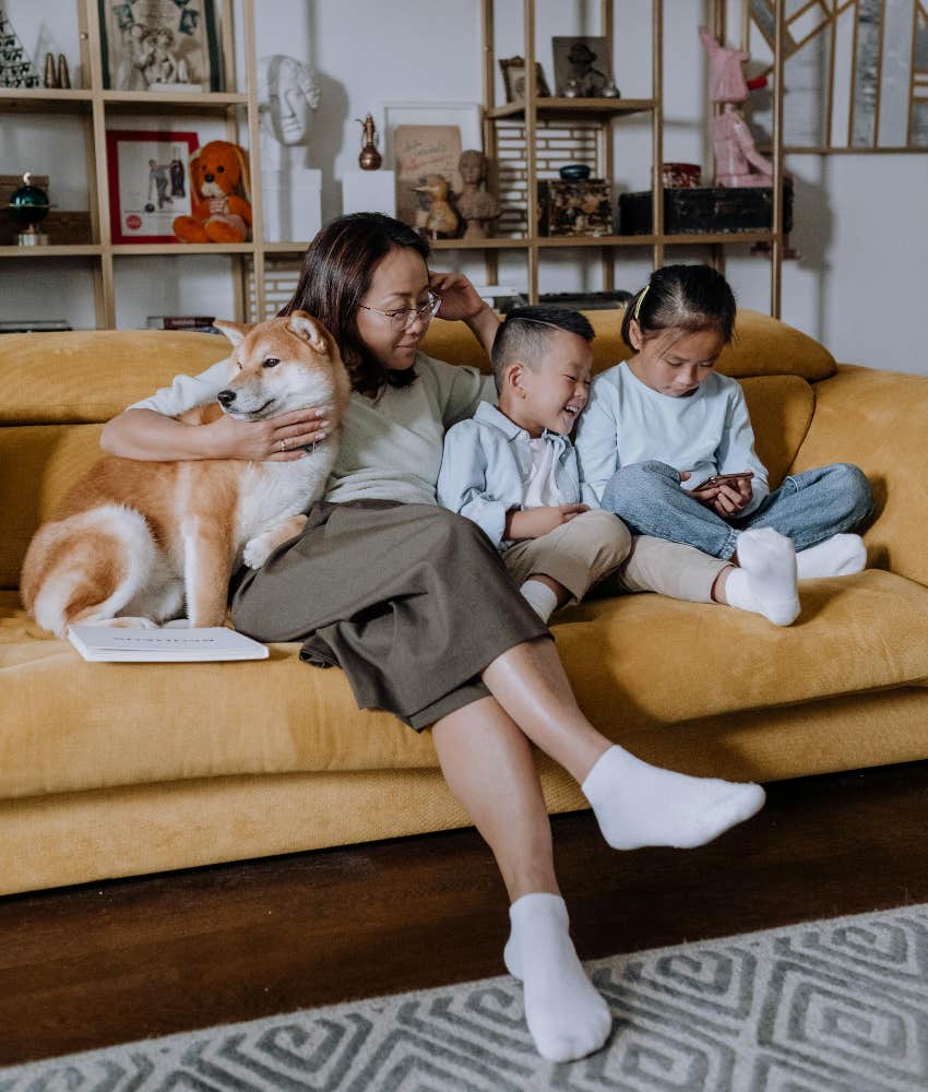 mom making sharing emotions a part of her family's routine