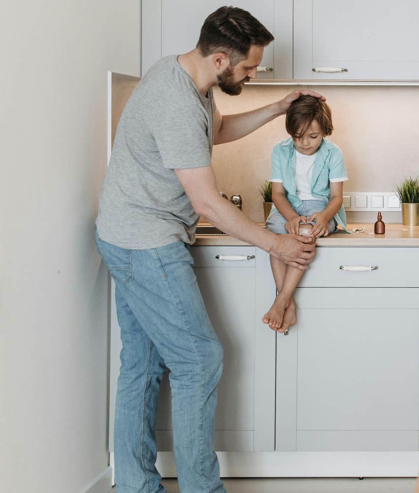 dad teaching his kid there are no bad emotions