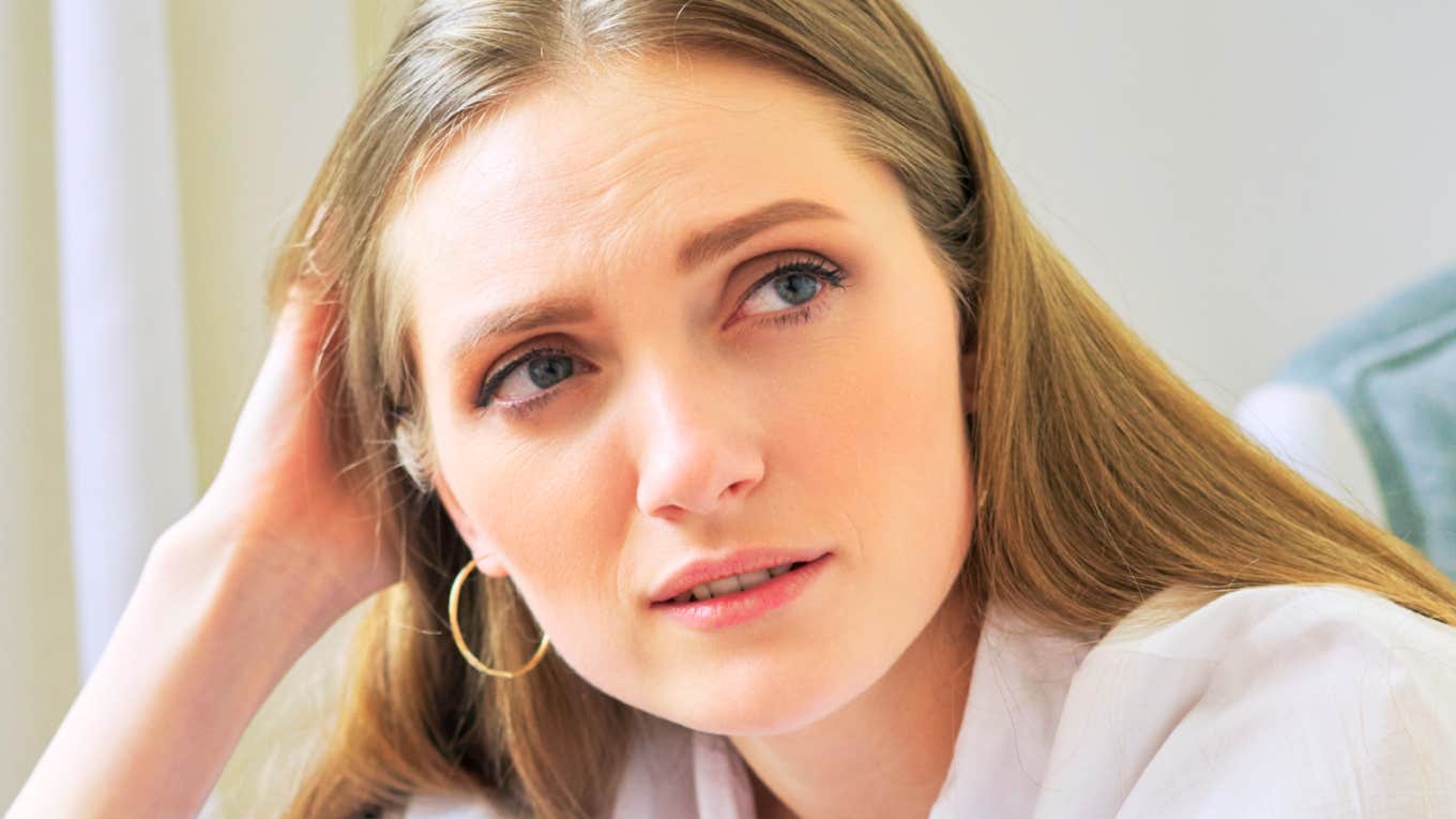 People Who Buy Into These Lies About Forgiveness Struggle To Ever Really Move On Woman struggling to move on after buying into lies about forgiveness.