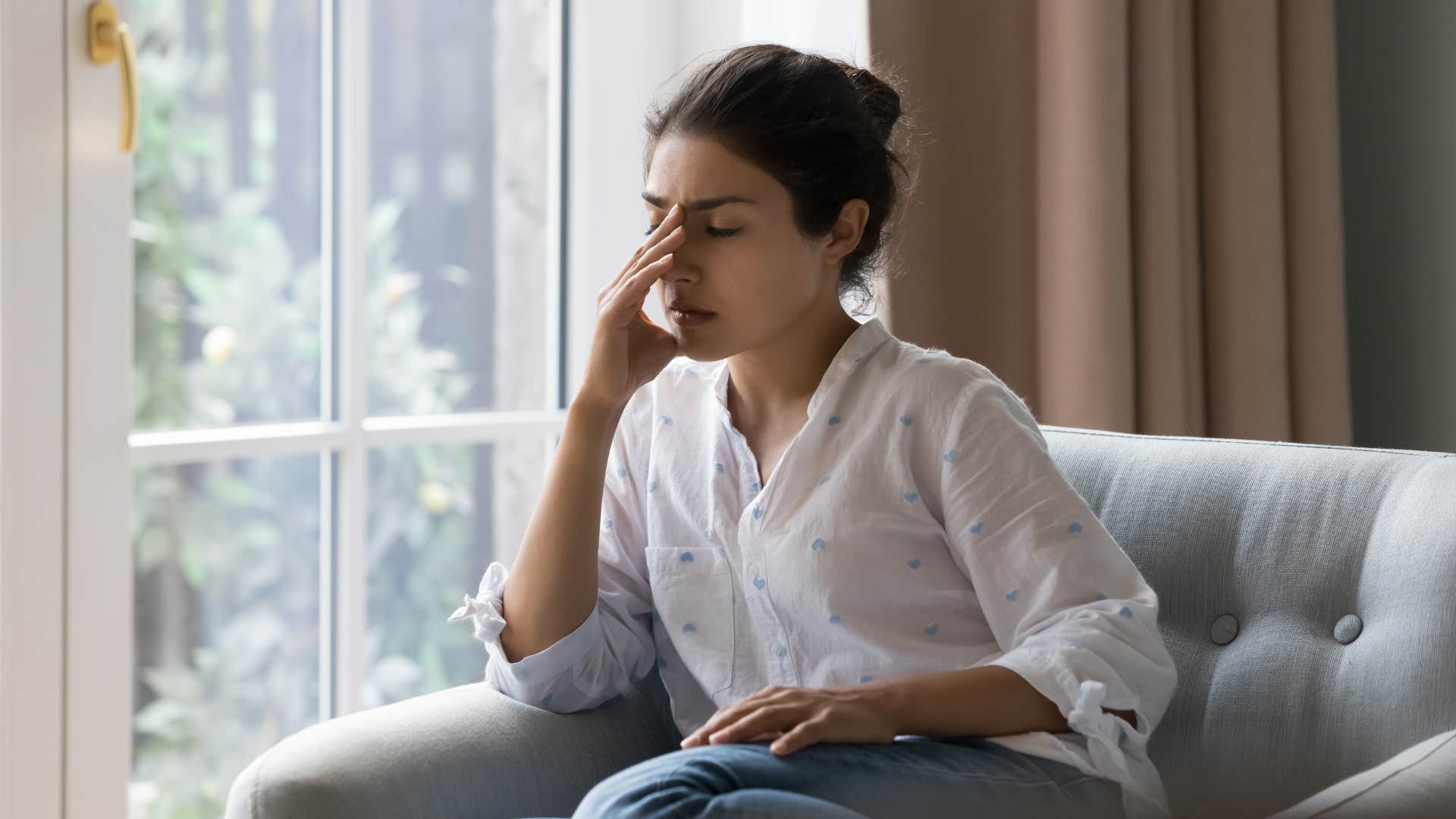 woman with the unproductive habit of ignoring mental health