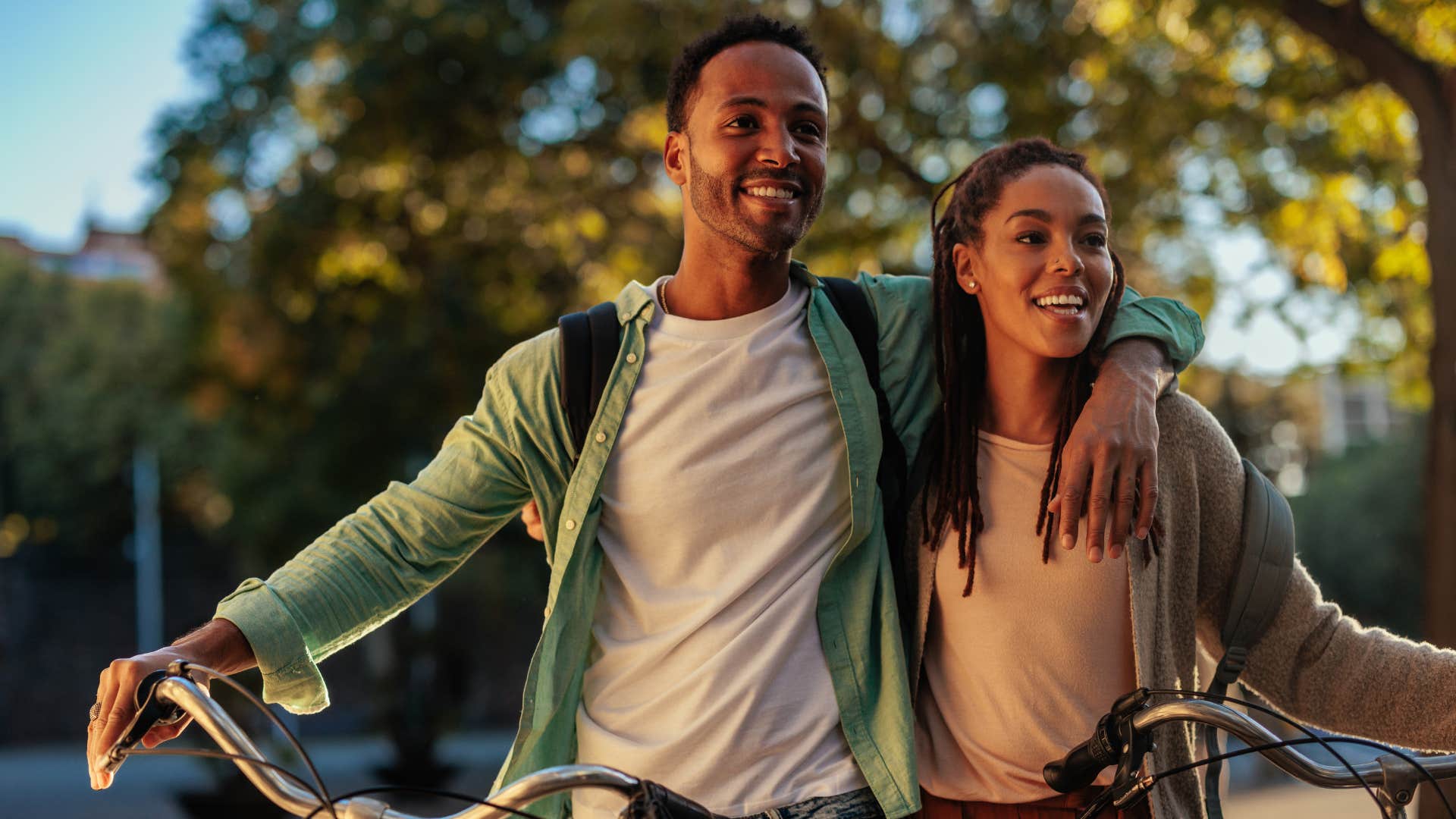 Walking couple would never live in suburbs