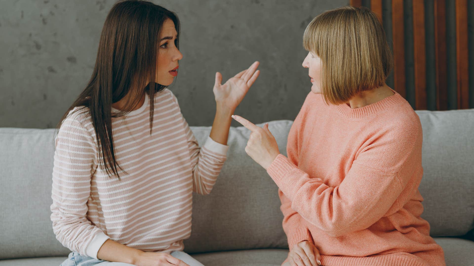woman telling her upset mother you wouldn't understand