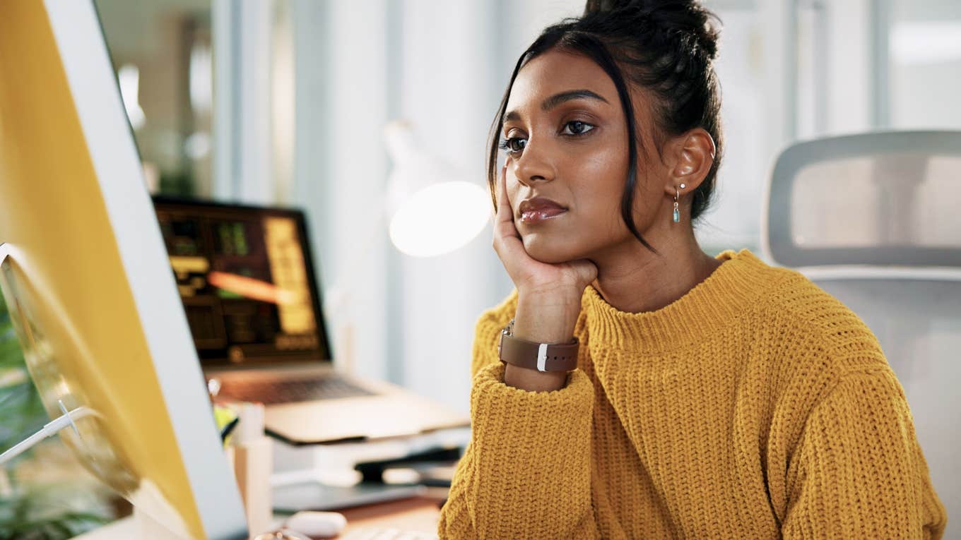 Phrases Brilliant People Say When They're Surrounded By Idiots frustrated tired woman after being surrounded by idiots at work
