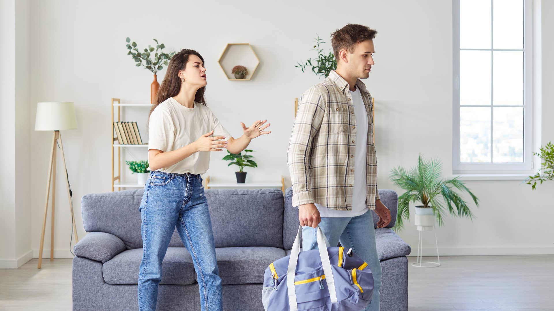 a man leaves his girlfriend after finding out that he has been wasting his time