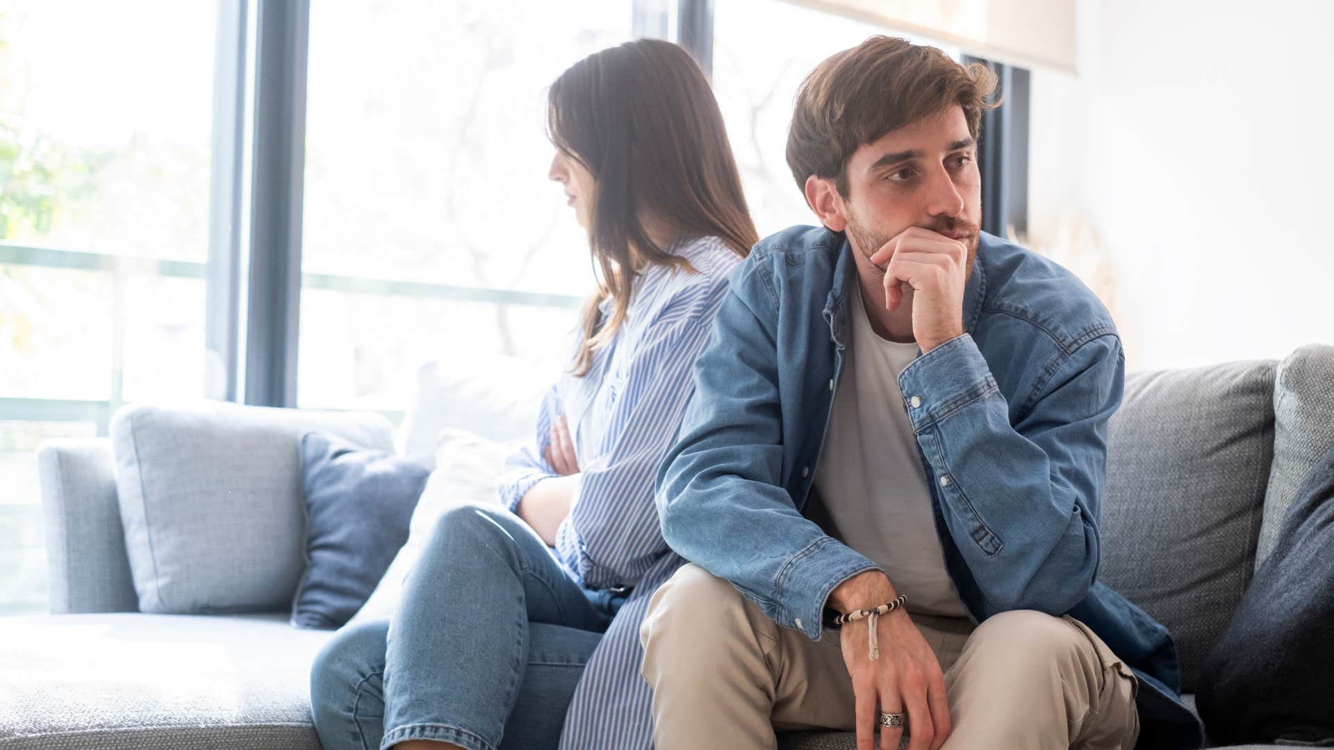 couple with the relationship problem of lack of communication