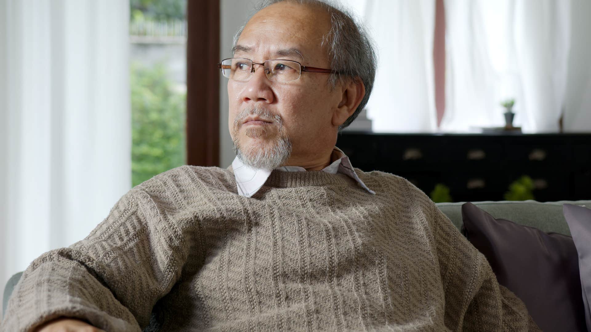 older man who feels lonely 