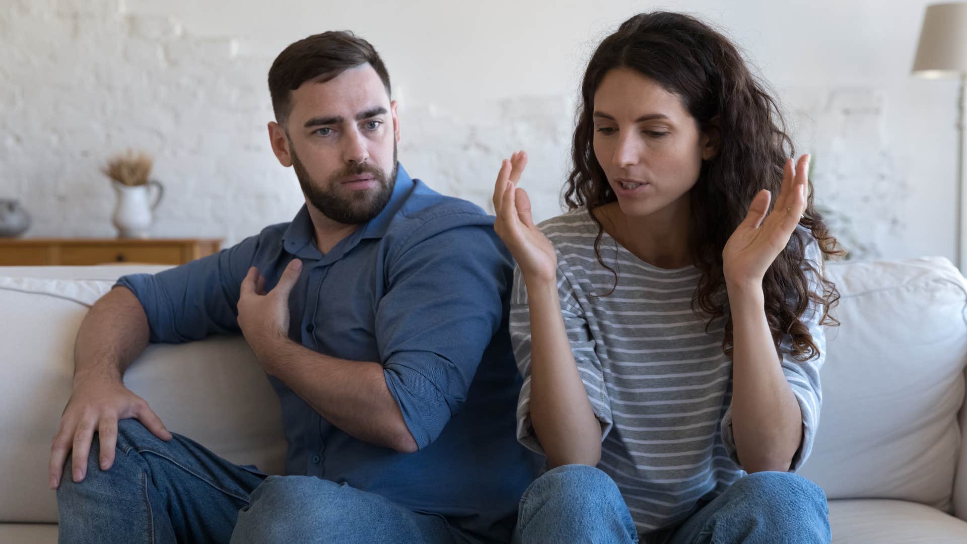a wife tells her husband that she is just tired of the relationship