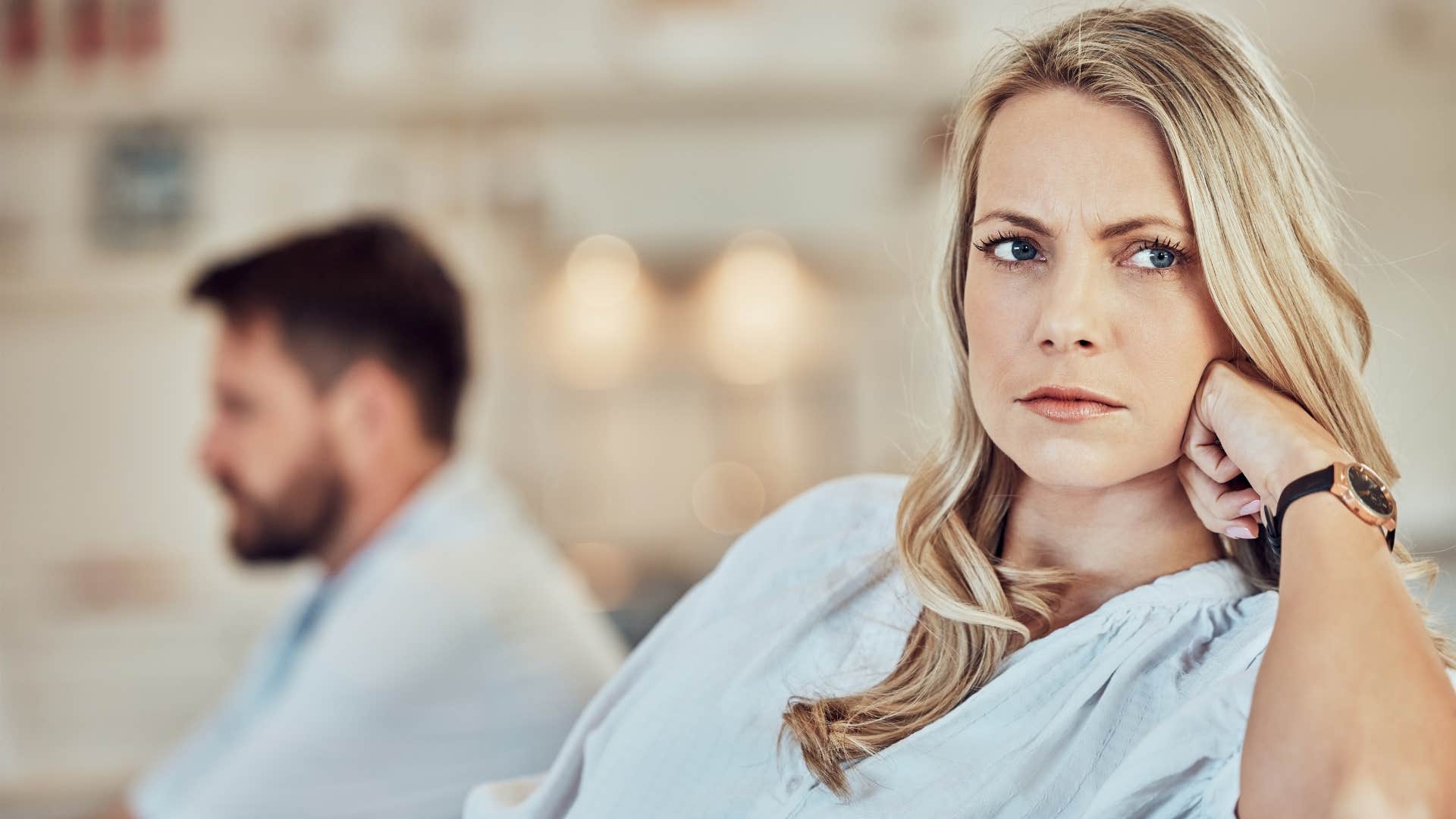 a wife tells her husband that something is fine when it is not