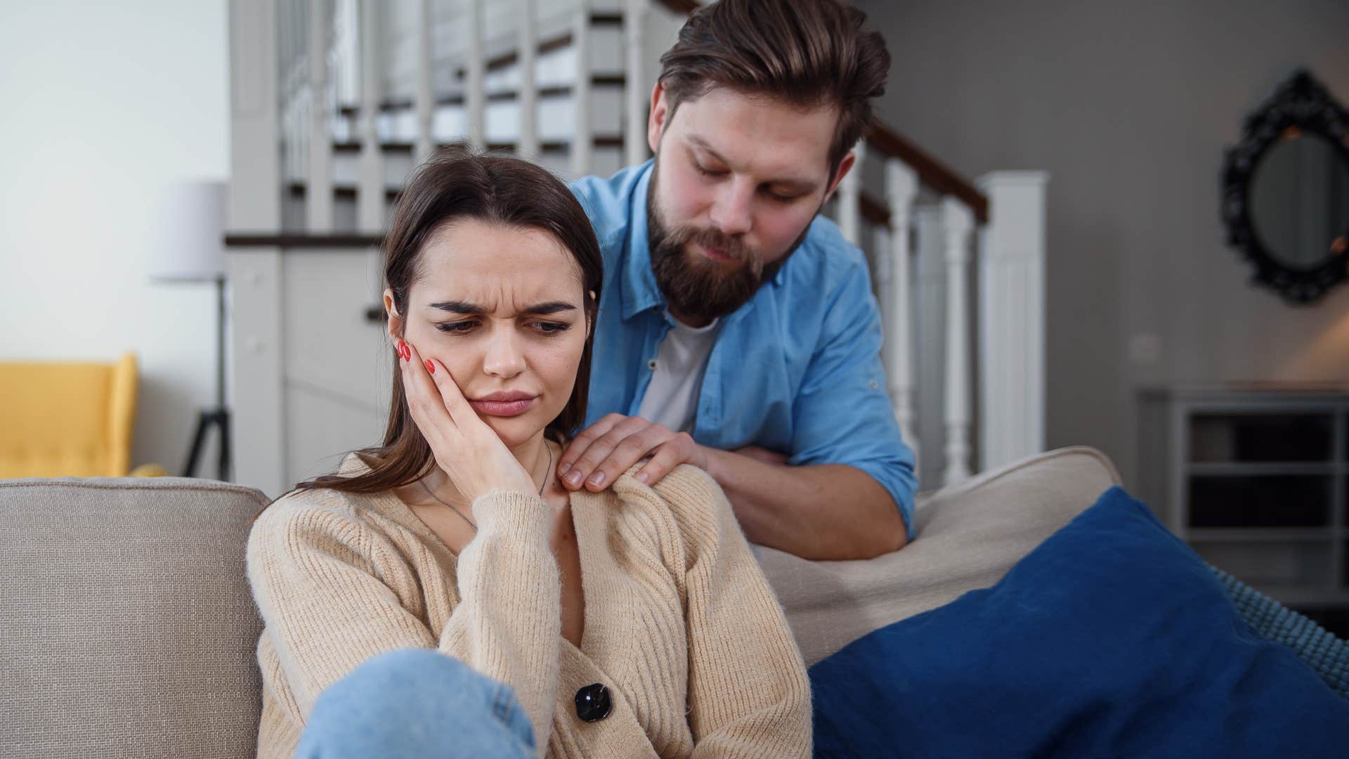 man accepting woman when shes feeling down