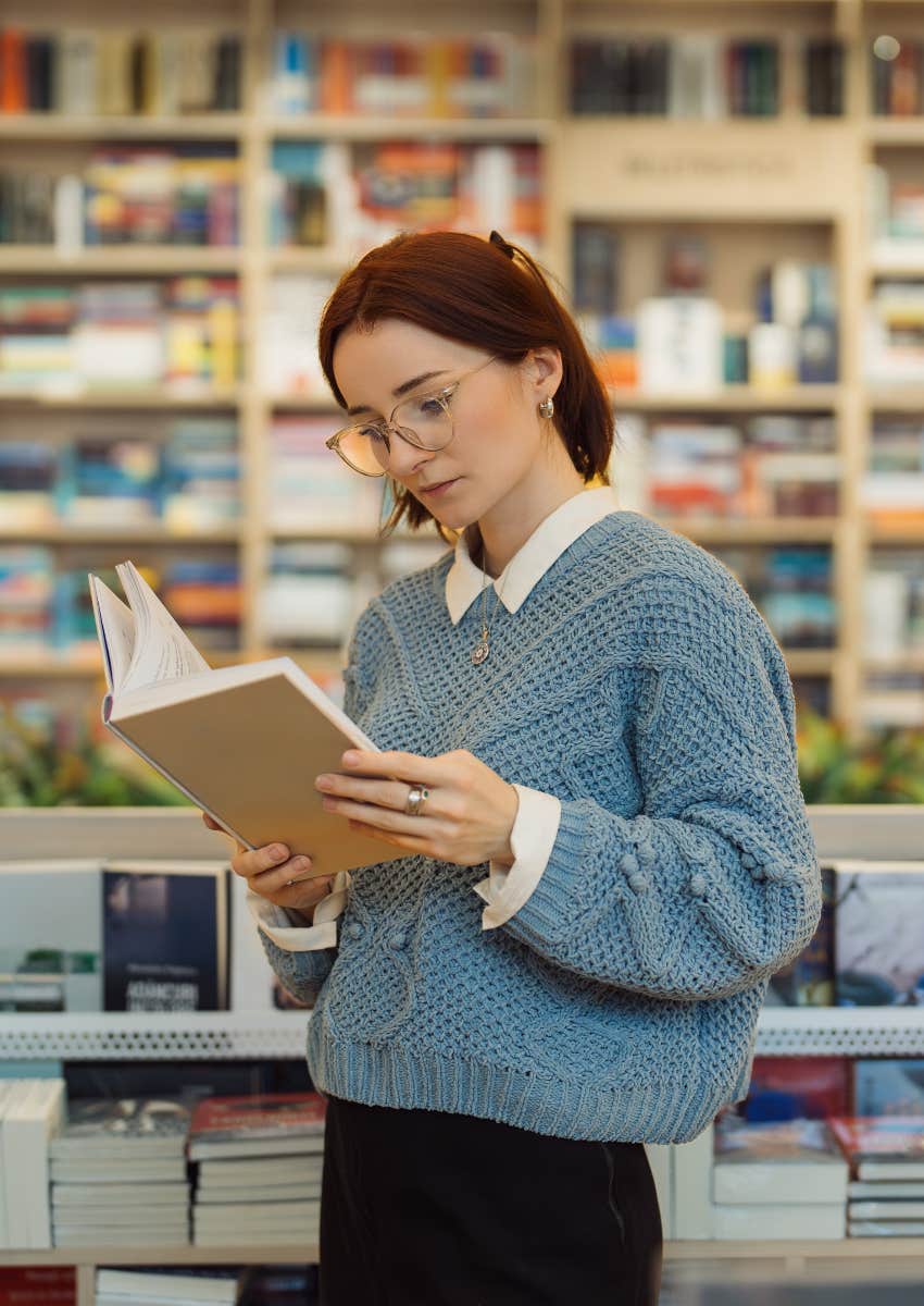 woman reading old fashioned activity feel less alone