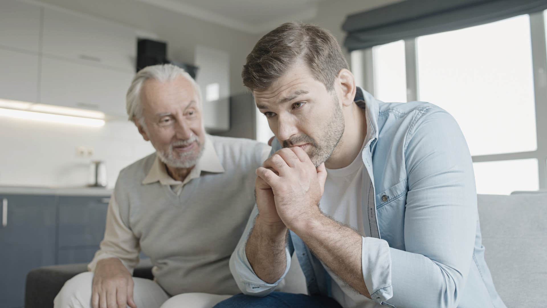 man deciding to walk away from parent because he's been taken advantage of