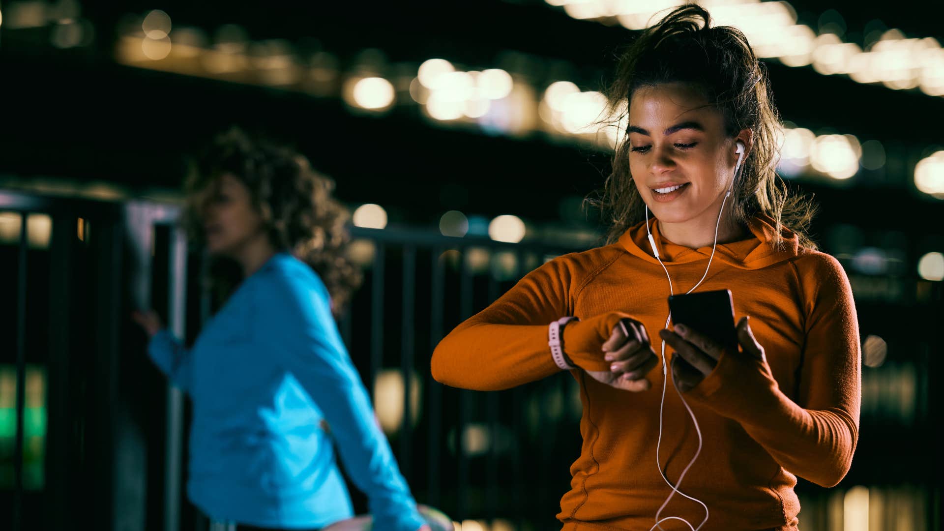 woman running in the dark because shes a night owl