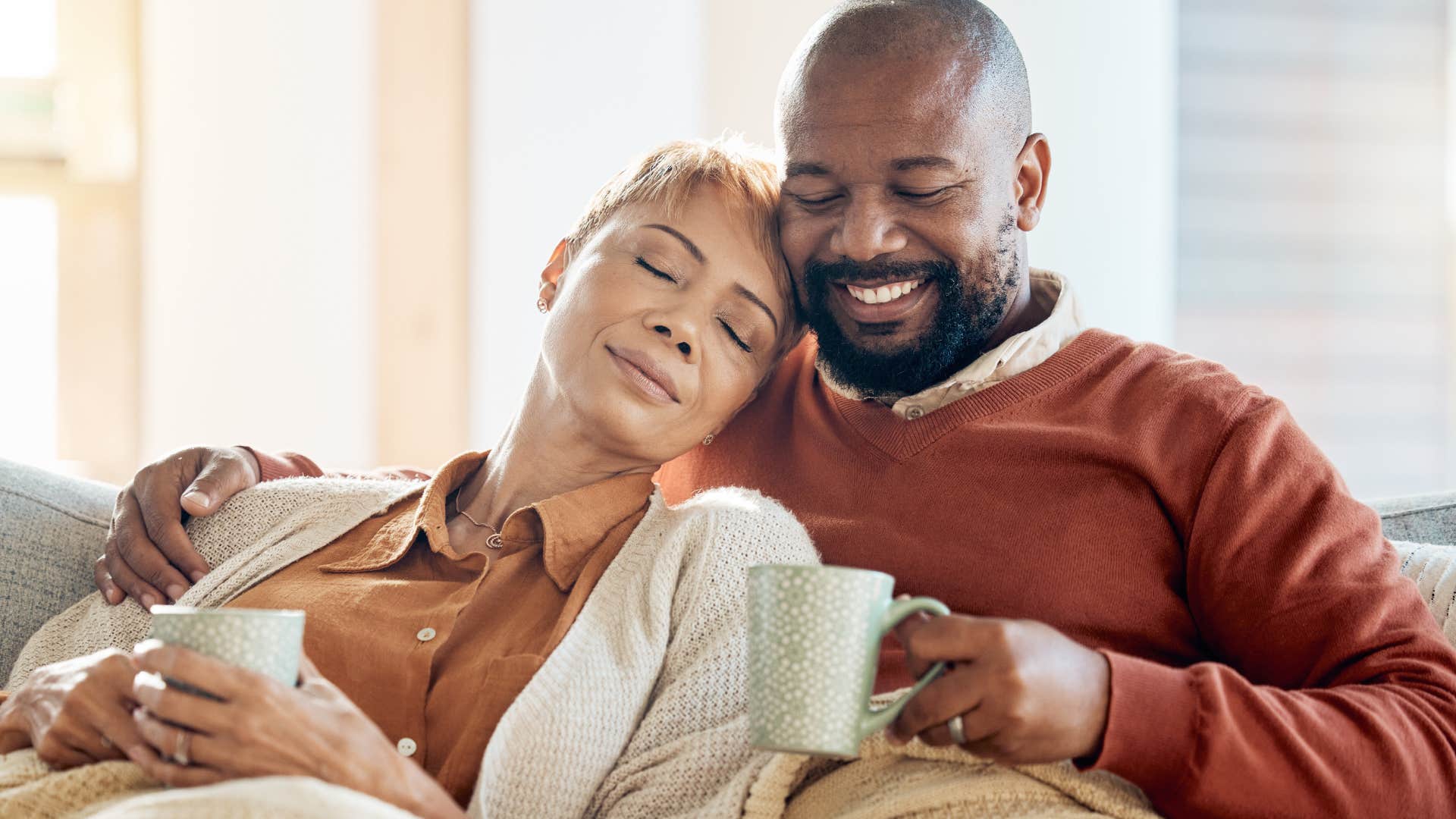 Comfortable couple loved right