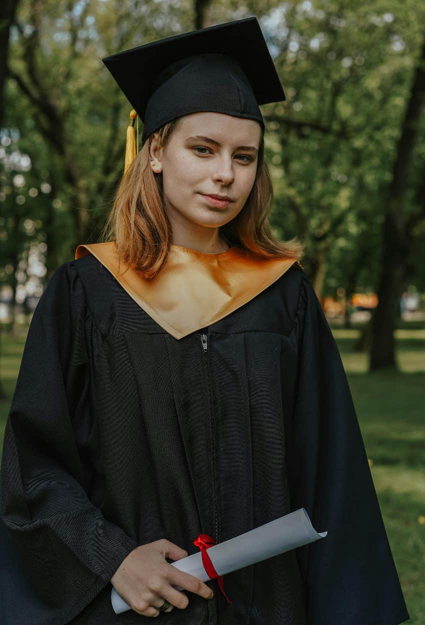 female high school graduate