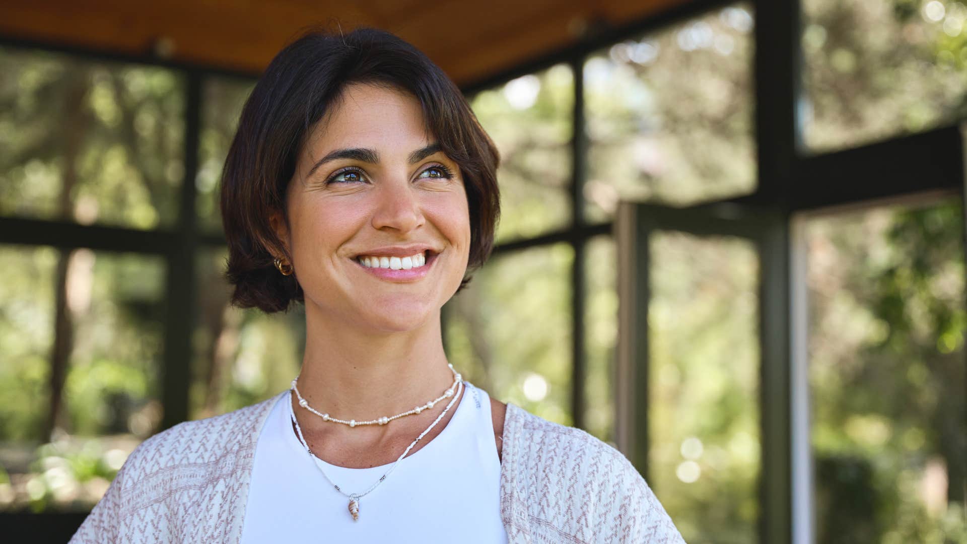 a woman feels energized and inspired by life