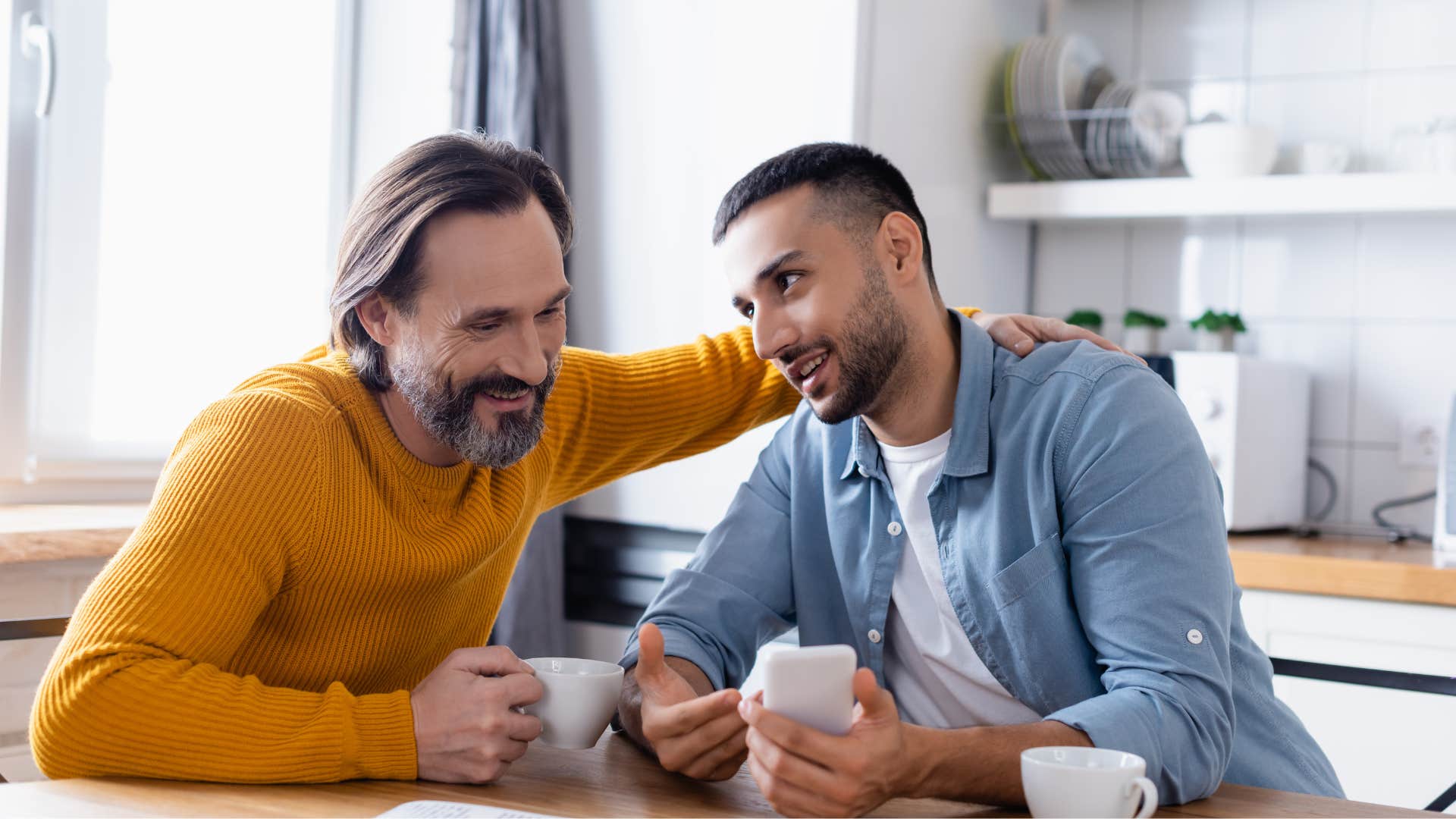 man letting parent back into his life because they've apologized